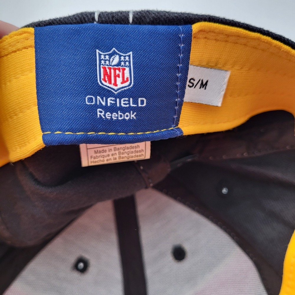 Pittsburgh Steelers Breast Cancer Awareness Fitted Hat Reebok Mens Small/Medium - Picture 7 of 8